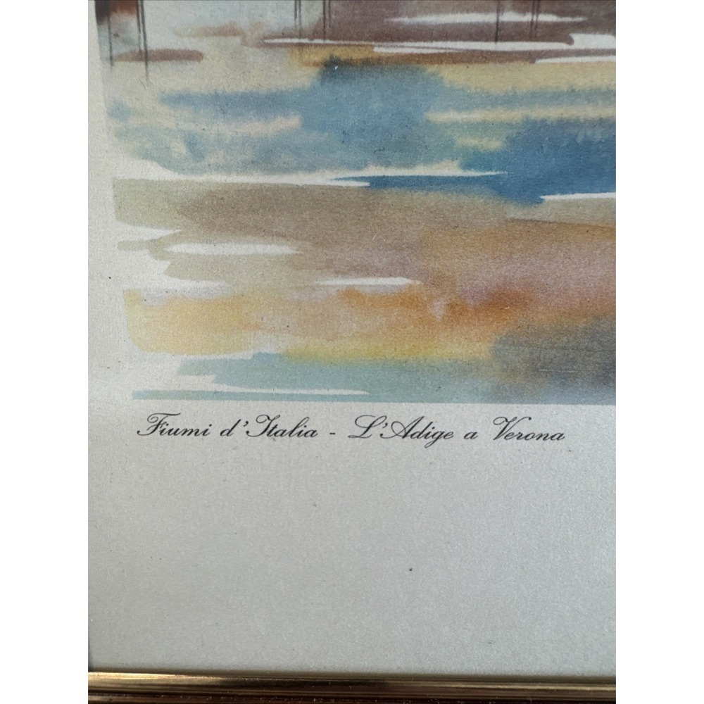 vintage Italian‎ Menu Print Wood Framed With Gold Trim 1962 - Picture 2 of 12